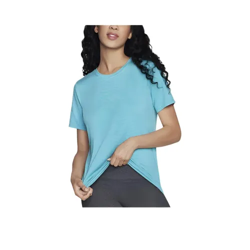Skechers GO DRI SWIFT T Рубашка Женская Aqua Blue