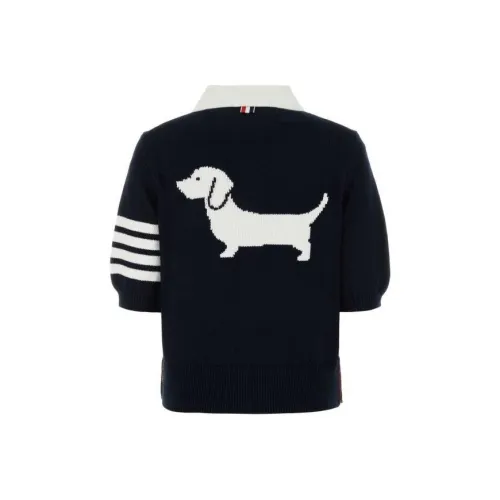 THOM BROWNE Женские Поло Синего Цвета