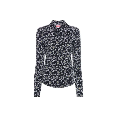 KENZO SS24 Рубашка Женская Полуночный Синий