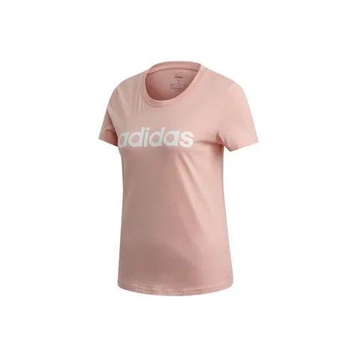 Adidas Essentials Стандартная футболка женская с эффектом свечения розовая