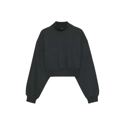 Aritzia FW24 Sweatfleece Cozy Флис Boyfriend Водолазка Толстовка Женские Черный Черный