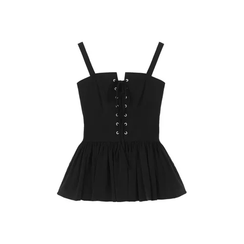 VEGA CHANG Элегантная черная женская камисоли