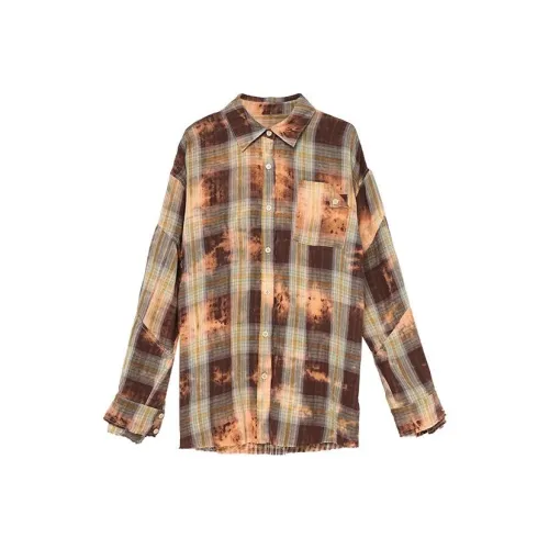 YITOUAGUA Коричневый Женские Рубашки