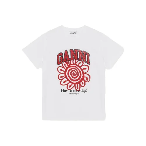 GANNI Белые Женские T-рубашки