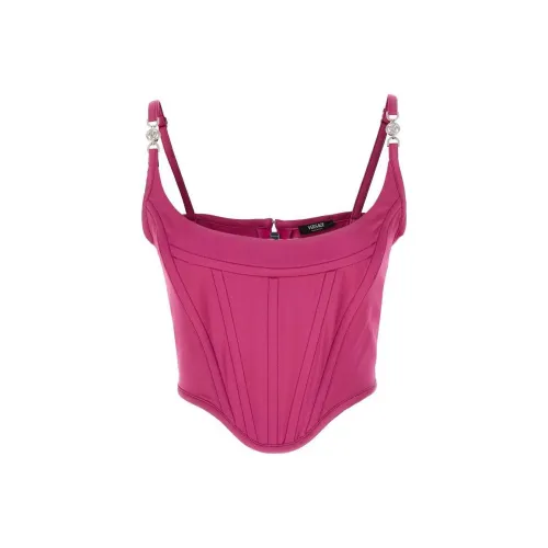 VERSACE Без бретелек Топ Женский Розовый Красный