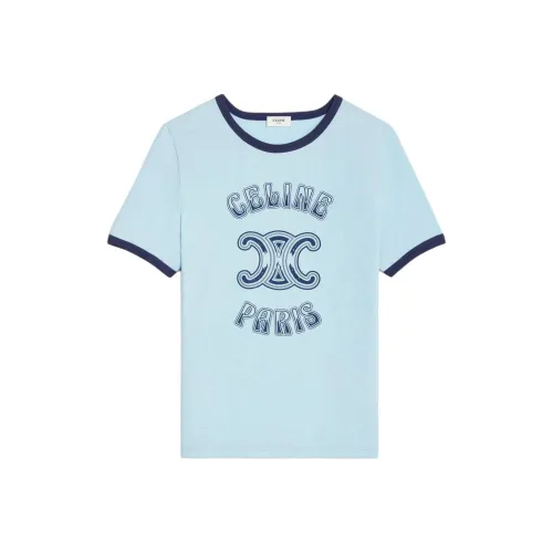 CELINE T Рубашка Женская Выстиранный Синий Серый