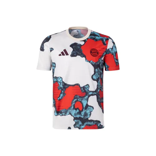 Adidas AEROREADY Bayern Munich FCB PRESHI Футбол Джерси Мужской Красный Энергия Красный Светло-зеленый Льняной коричневый