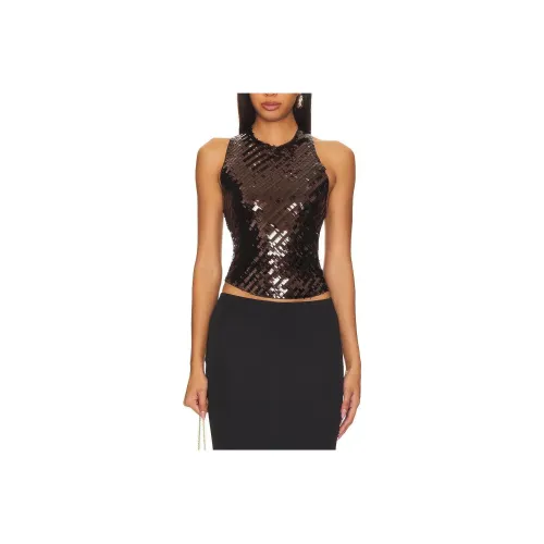 FREE PEOPLE Топ на бретелях Женский Золотой