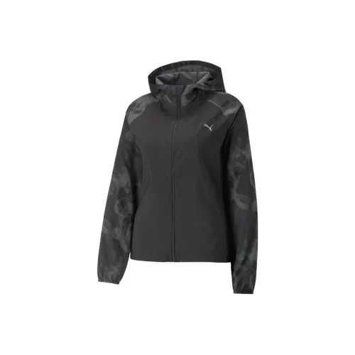 PUMA Train ULTRAWEAVE RUN AOP FAVORITE Ткани вязаные Куртка Женские Черный