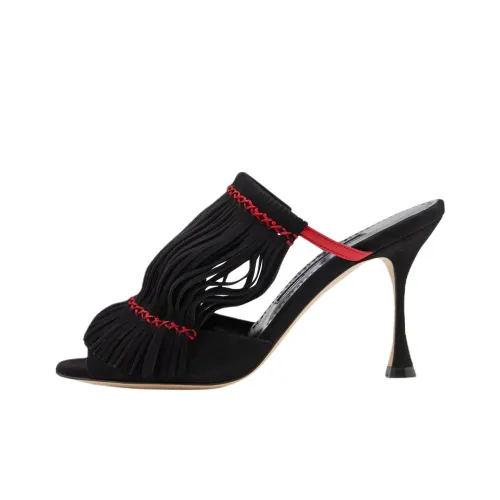 MANOLO BLAHNIK Слипоны 10,5 см Женские Черные