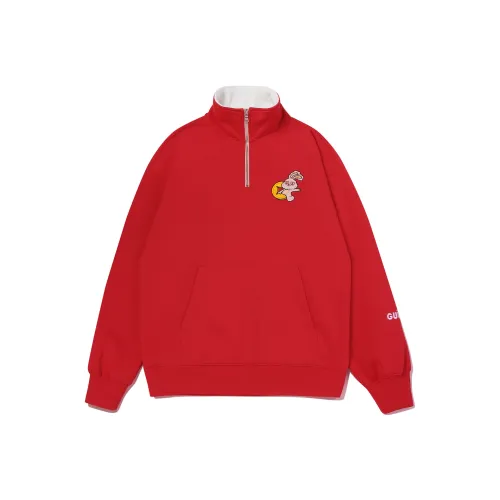 Guuka Водолазка Свободный крой Толстовка Женская Красная