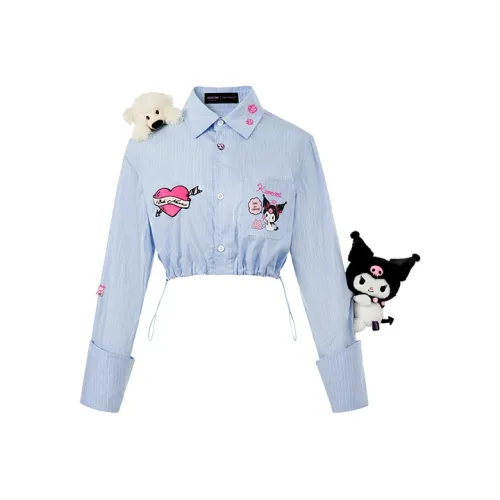 13 DEMARZO Kulomi Стальной синий Женские Рубашки