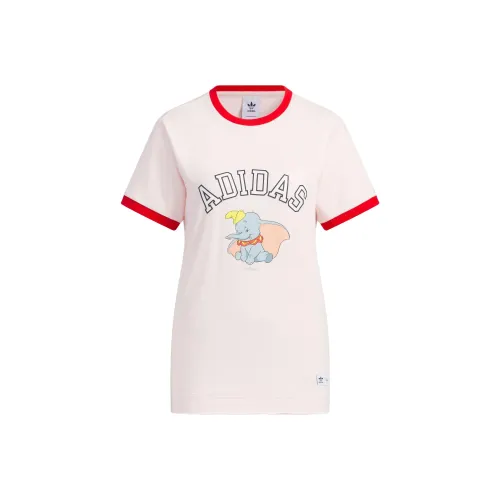 Adidas Originals x Disney Комплект с короткими рукавами T-рубашка Женская Розовая