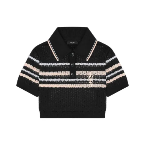AMIRI SS24 Поло Женское Черное