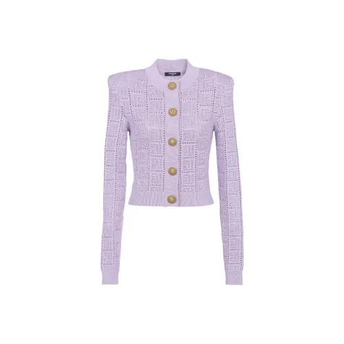 BALMAIN SS23 Трикотаж Женский Фиолетовый