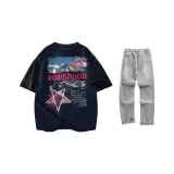 Темно-синий, розовый + грязно-желтый