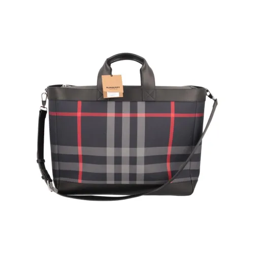 Burberry Холст Тоут Сумка Сумка для покупок Сумка через плечо Сумка унисекс Морской синий