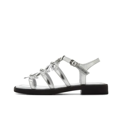 EBLAN Римские сандалии Женские Серебряные