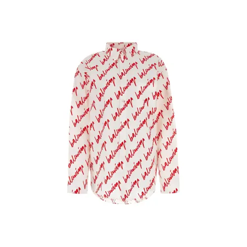 BALENCIAGA Белый и красный Женские Рубашки