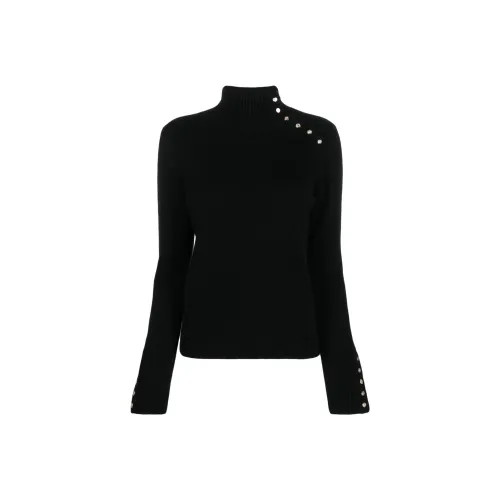Maje FW22 Водолазка Облегающий Длинный Рукав Свитер Женский Черный