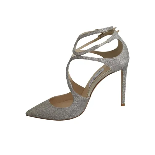 Jimmy Choo Lancer Узкий каблук Высокие каблуки 10 см Женские Серебряный