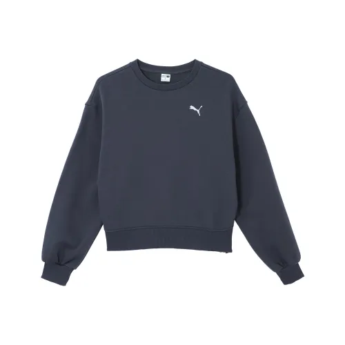 PUMA FOREVER FASTER TB Crew W Толстовка Женская Темно-Серый