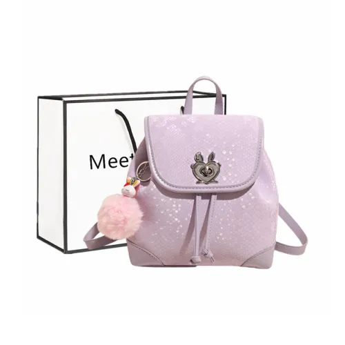 Fitchell ПУ (полиуретан) Рюкзак Женские Фиолетовый Серебристый Белый Черный