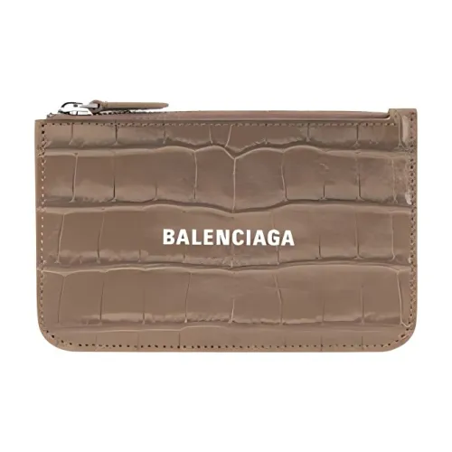 Balenciaga Cash Cow Кожа Монета Кошелек Держатель для карт Женский Темно-бежевый