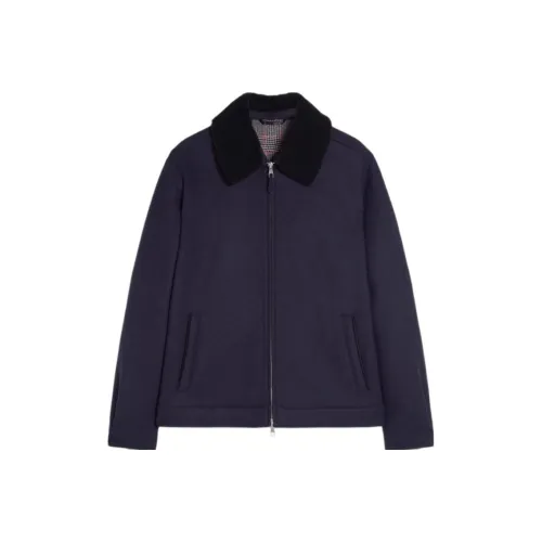 Dunhill FW24 Куртки и Пальто Мужской Темно-синий