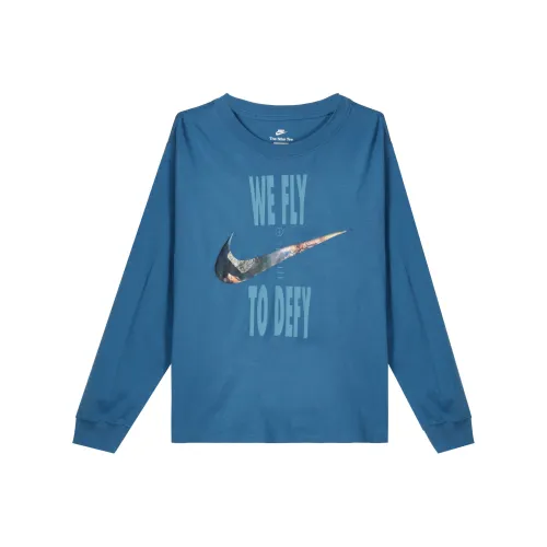 NIKE Синий Женские Свитшоты