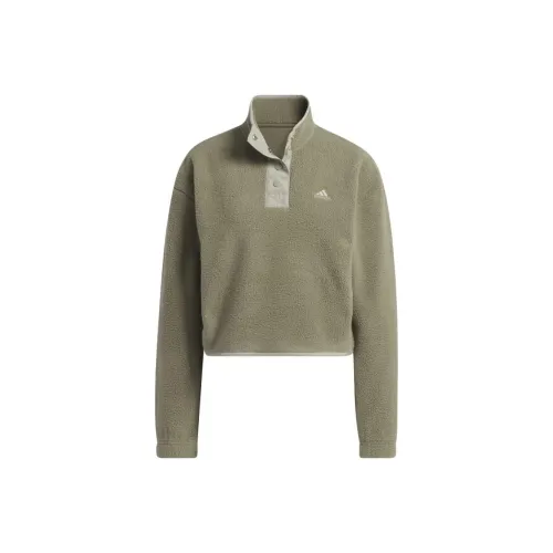 Adidas Оливково-зеленый Женские Свитшоты