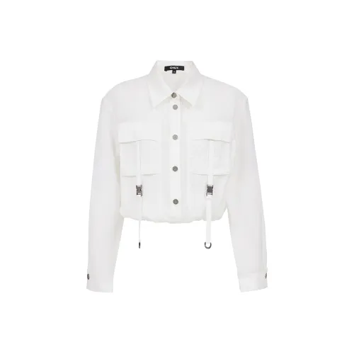 ONLY Рубашка Женская Ярко-Кремовая Белая