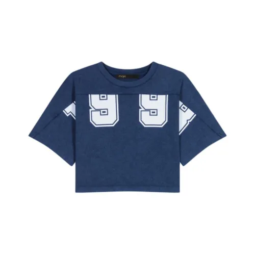 Maje Темно-синие Женские Рубашки T