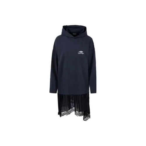 Balenciaga Свитшот Свободного кроя Женский Темно-синий