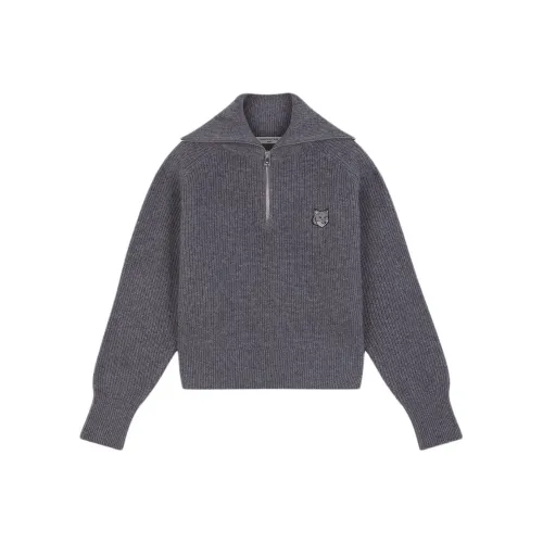 Maison Kitsune Средне-серый Женский Трикотаж