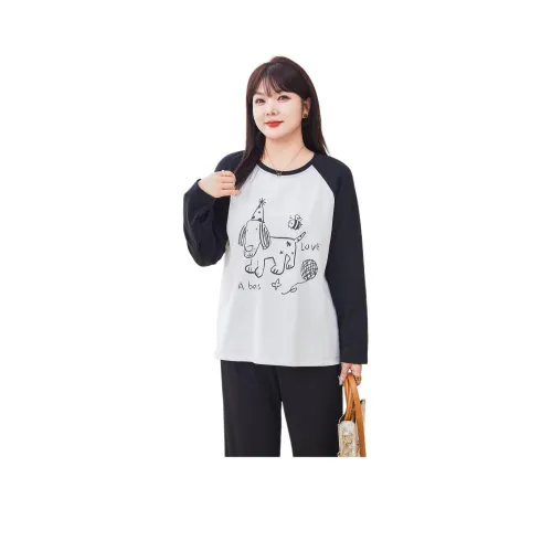 CAIDOBLE· Реглан-рукав T-рубашка Женская