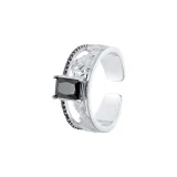 Эстетическое Черное Цирконовое Кольцо