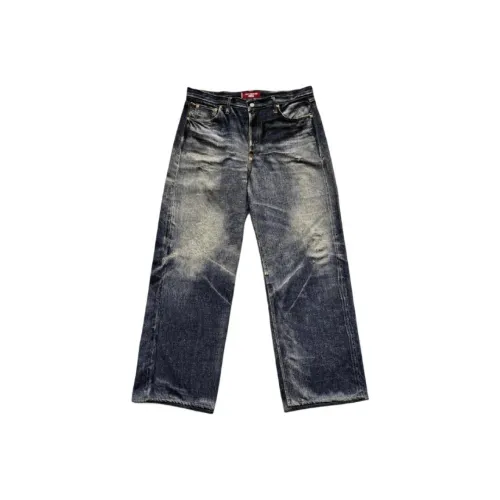 JUNYA WATANABE совместный бренд BerBerJin X Levi's Collaboration Синий Мужской Джинсы