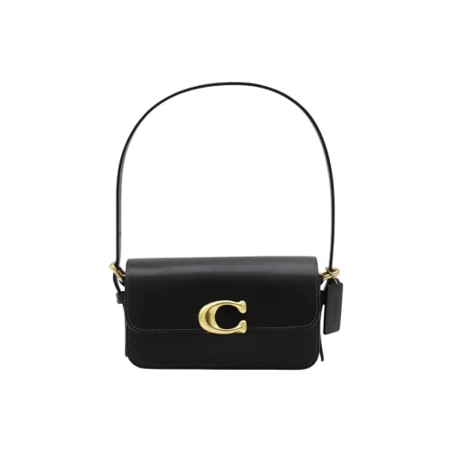 COACH Коровья кожа Одно плечо Сумка Женская Черная