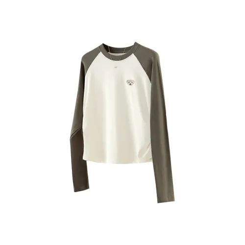 TOUCH T Рубашка Женская Бежевая и Оливково-Зеленая