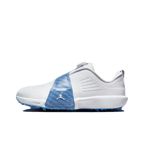 Jordan Air REV Нижняя юбка Устойчивая к истиранию Низкий топ Обувь для гольфа Мужская Белый Синий