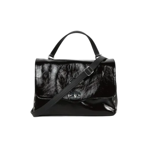 Zanellato Postina Телячья кожа Сумка на одно плечо Женская Черная