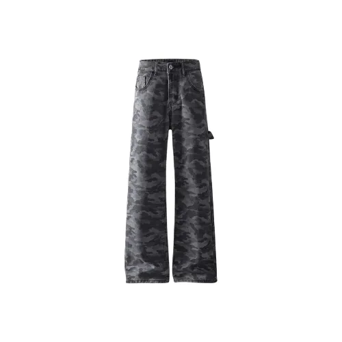 NEAR HERE Камуфляж Унисекс Джинсы