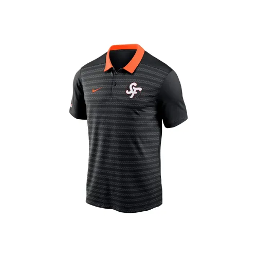 nike x MLB Dri Fit San Francisco Giants Аутентичная Коллекция Поло Мужское Черное