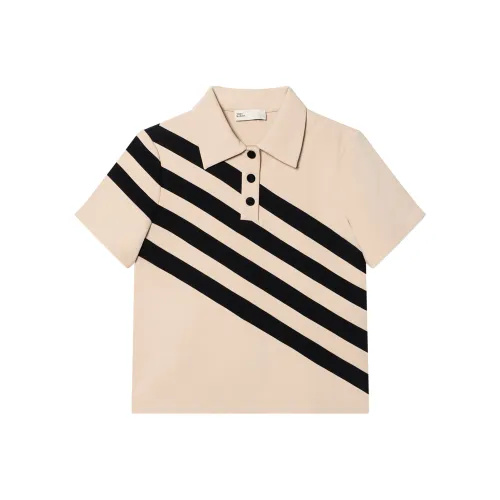 Tory Burch SS23 Поло Женское Песочный Бежевый