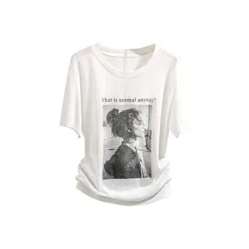 SIBAISHE Белый Женские T-рубашки