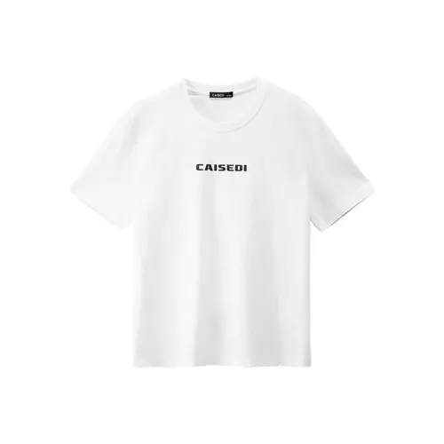 CAISEDI Белая Мужская T-Рубашка
