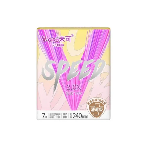 V Girl V5 Super Speed Suction Гигиенические прокладки Мягкий и Дружественный к коже 240 мм x 7 шт Сумка