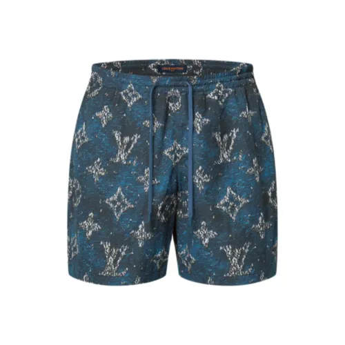 LOUIS VUITTON FW25 Пляжные шорты Мужские Синие