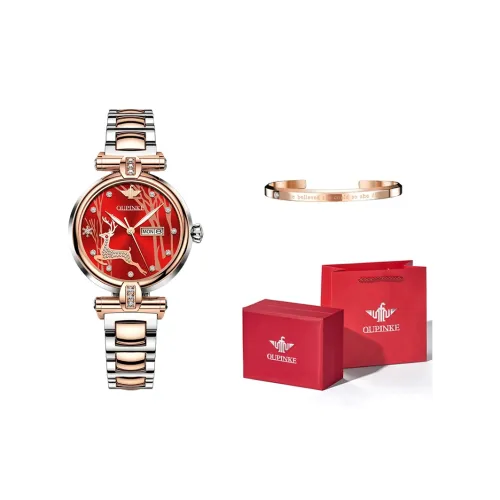 Oupinke Механический Movement Женские часы 30MM*11mm*12mm Красный